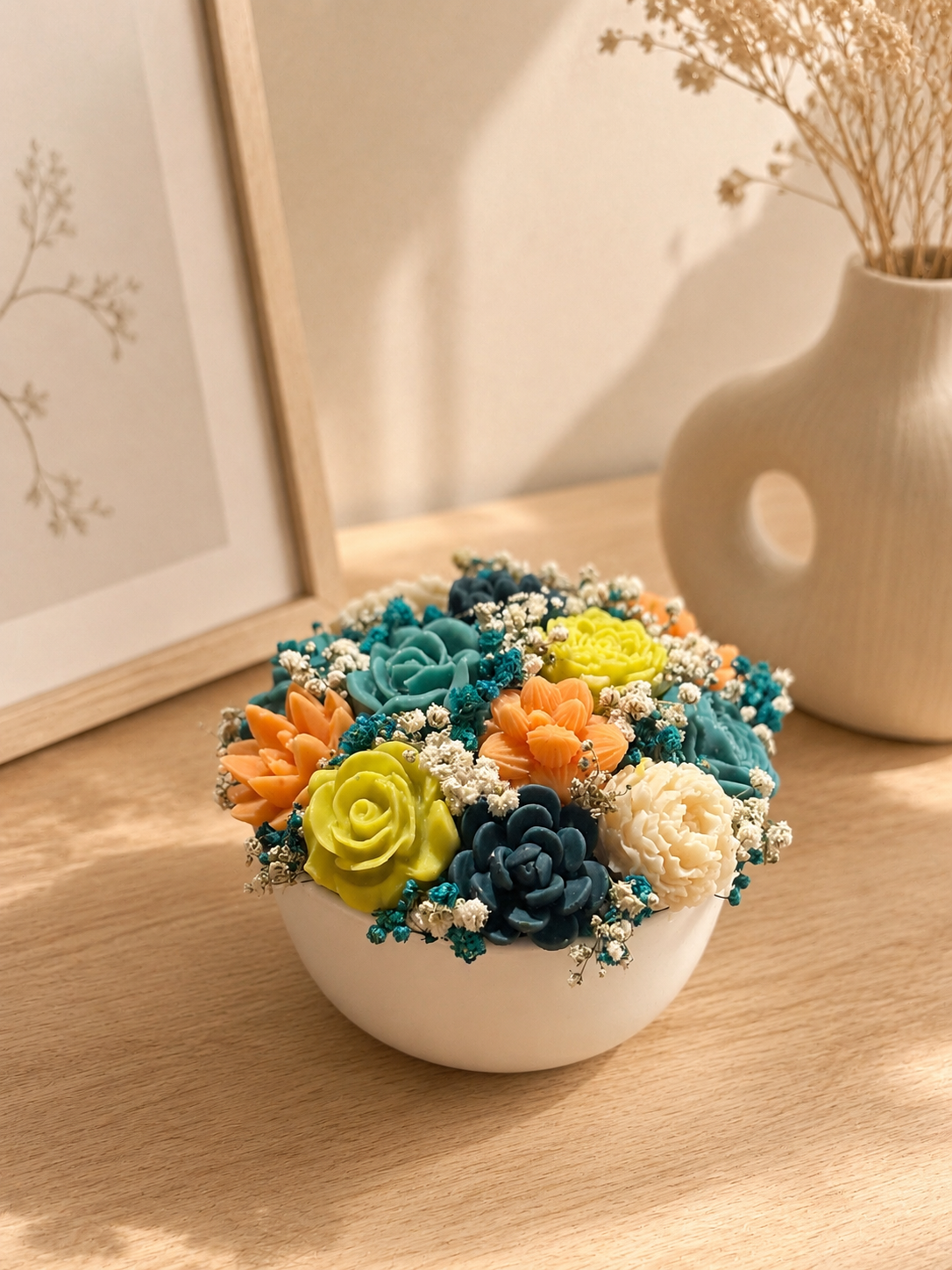 Bouquet bowl candle