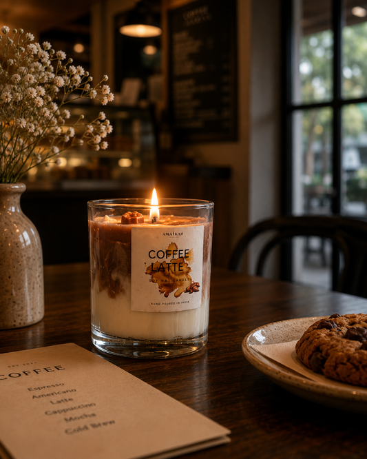 Coffee latte candle- large