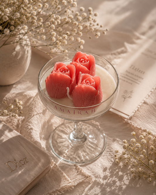 Tulip martini candle