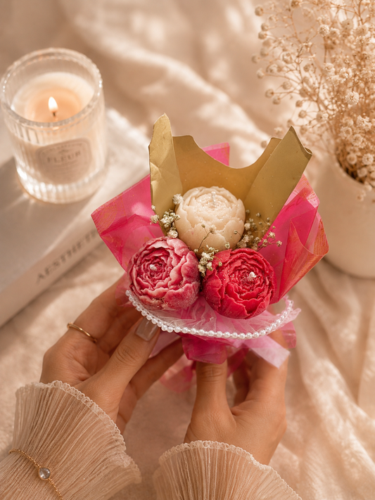 Flower candle bouquet- mini