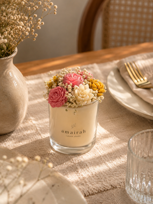 Bouquet jar candle