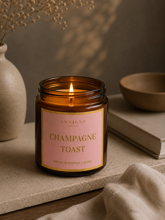 Amber jar candle