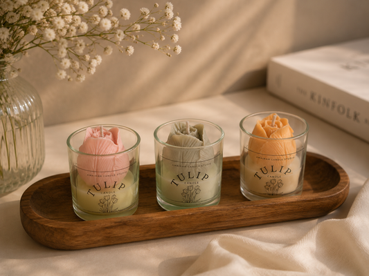 Tulip jar candle- small