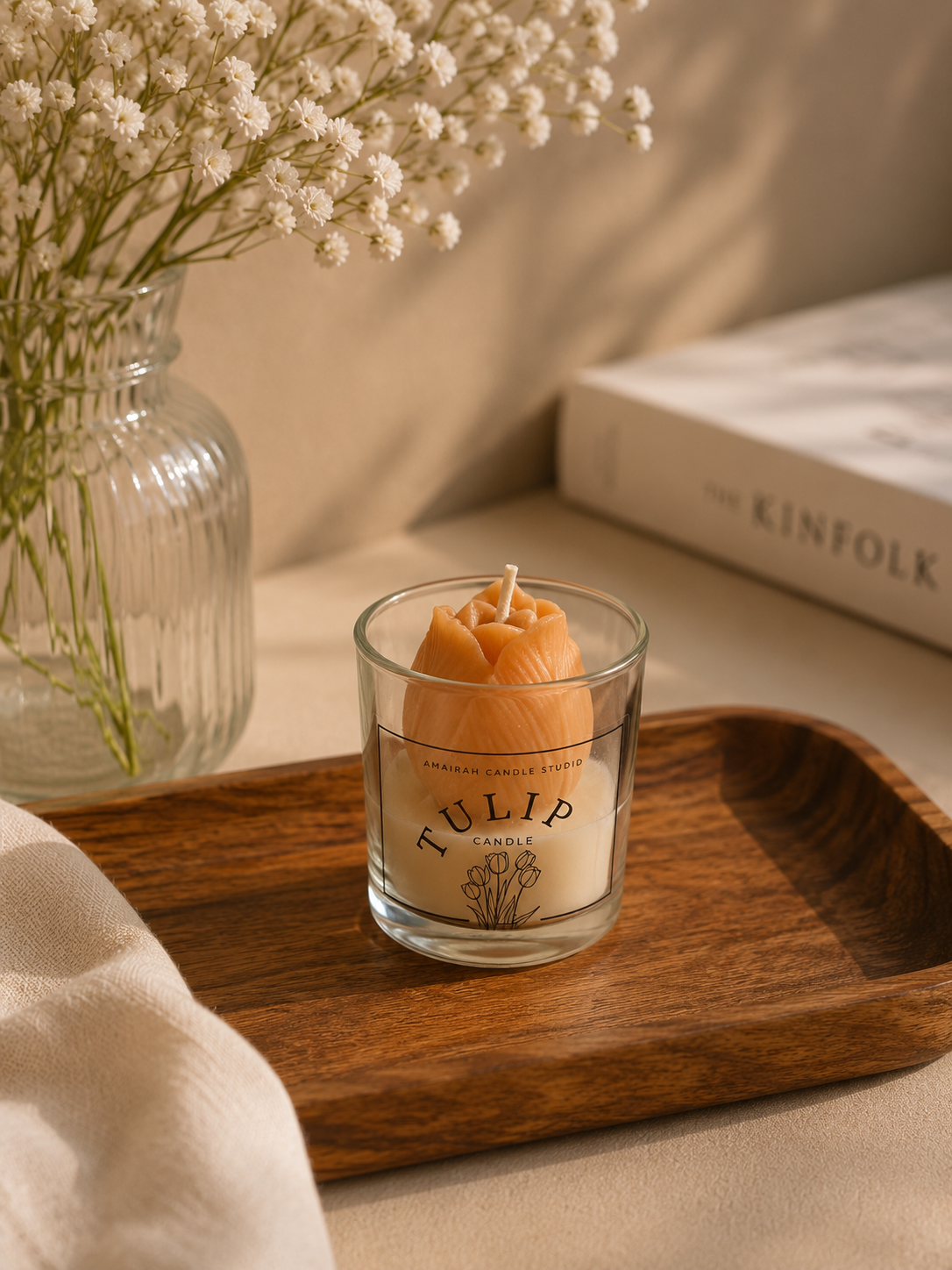 Tulip jar candle- small