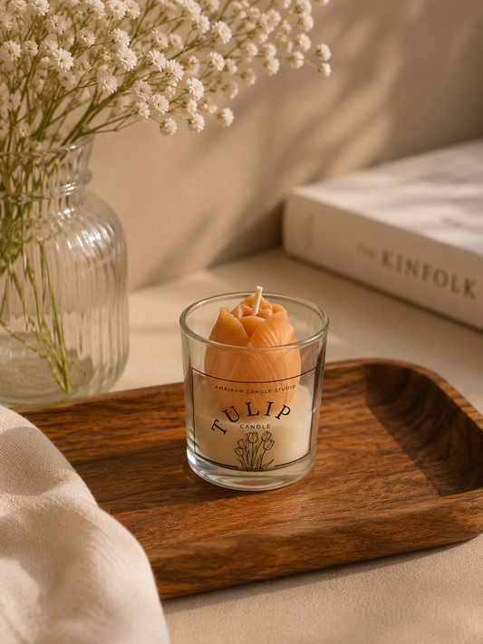 Tulip jar candle- small