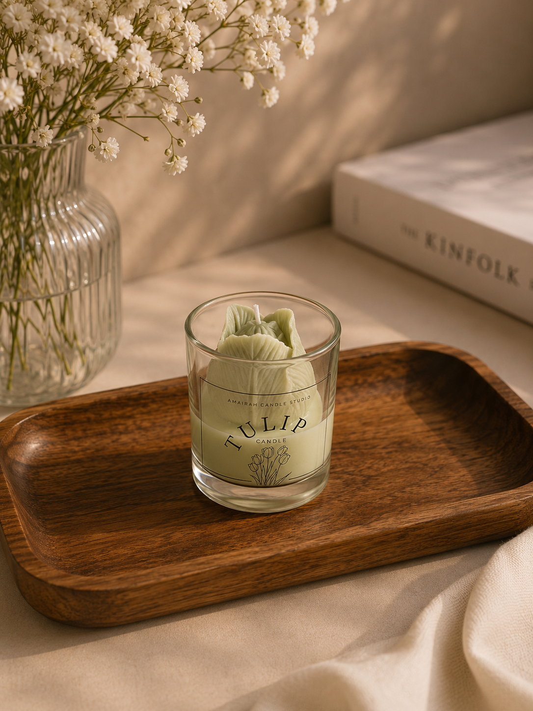 Tulip jar candle- small