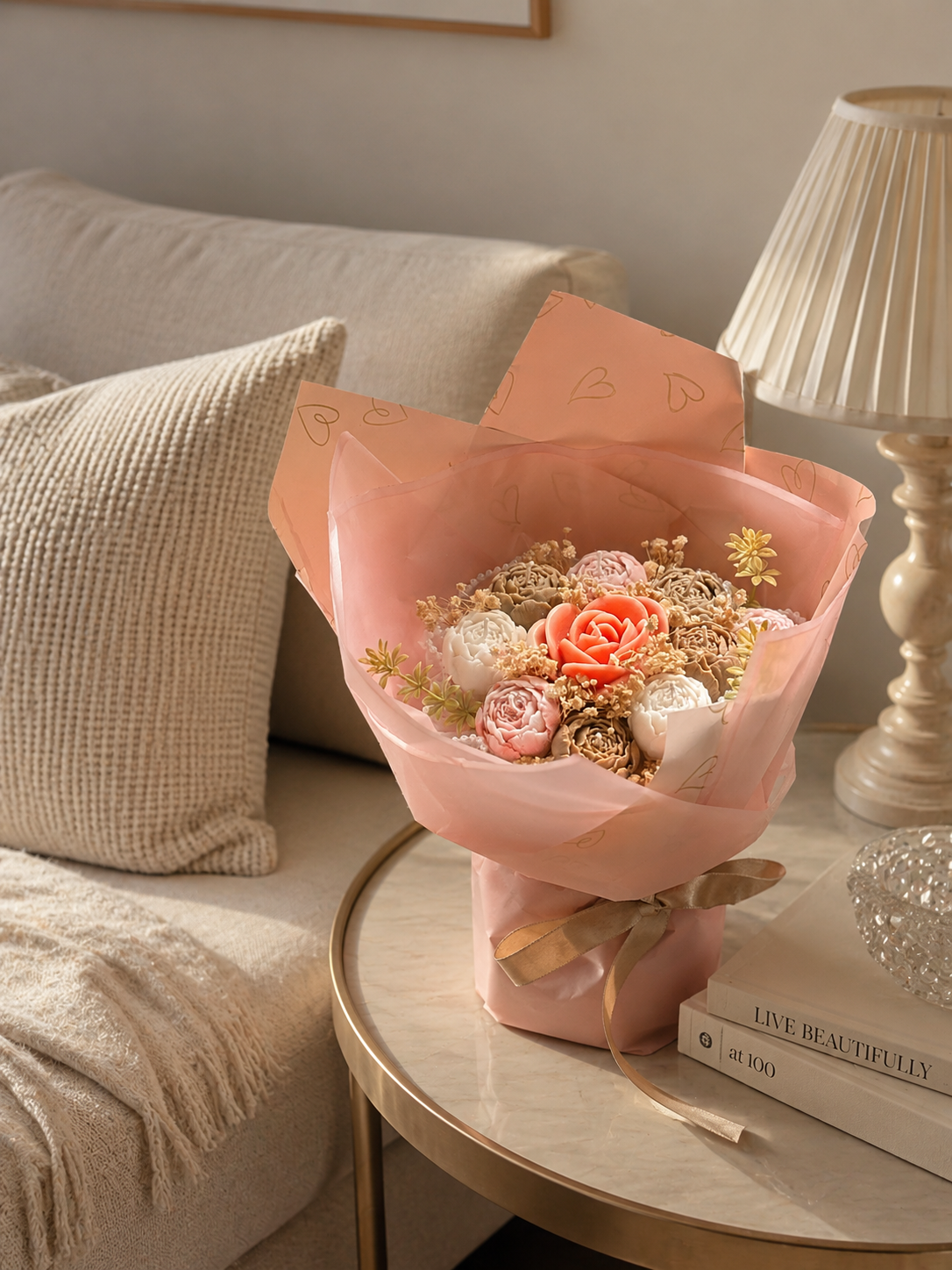 Flower Candle Bouquet- Large
