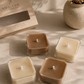 Square tealight candles box of 4