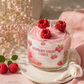 Rasberry yogurt candle