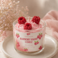 Rasberry yogurt candle