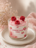 Rasberry yogurt candle
