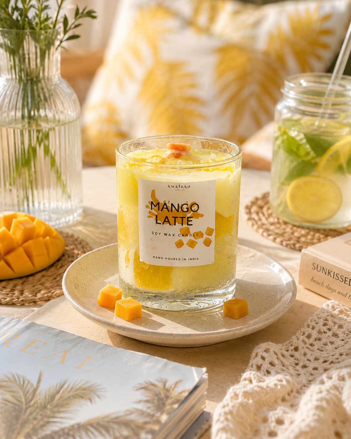 Mango latte candle- large