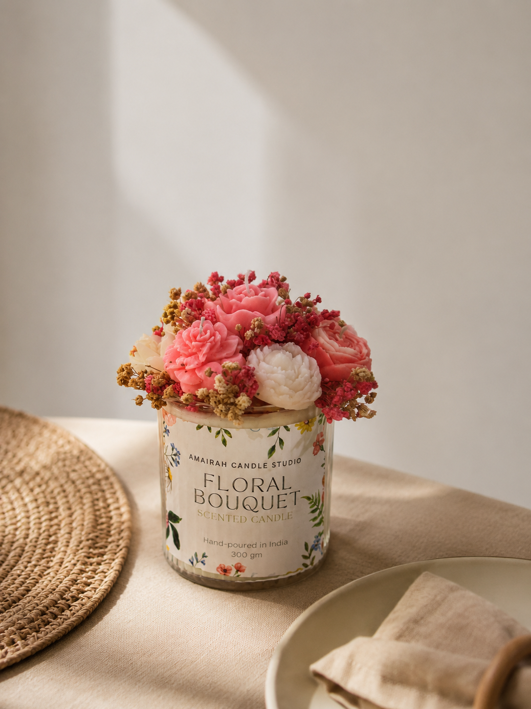 Bouquet jar candle