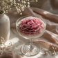 Peony martini candle