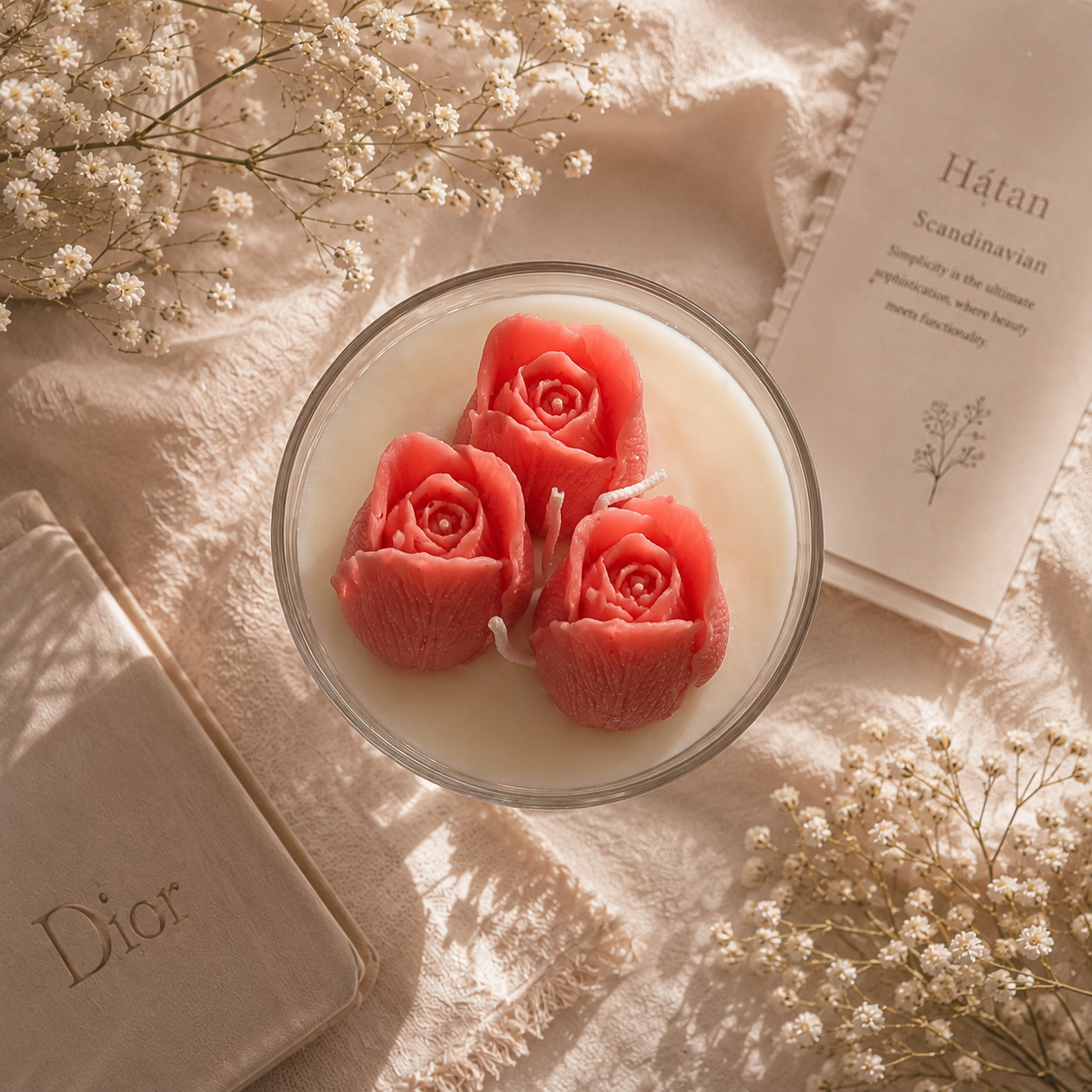 Tulip martini candle