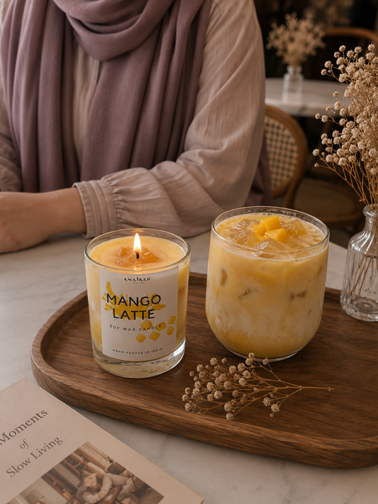 Mango latte candle- large