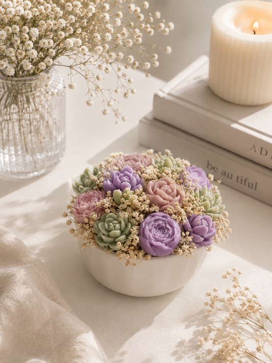 Bouquet bowl candle