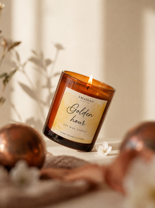 Golden hour candle