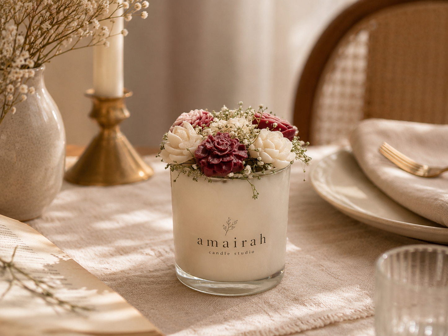 Bouquet jar candle
