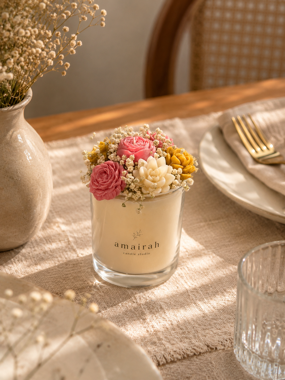 Bouquet jar candle