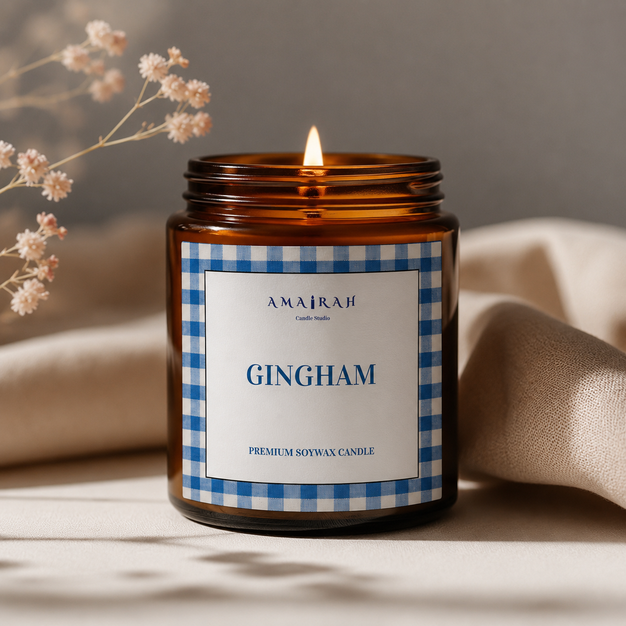Amber jar candle