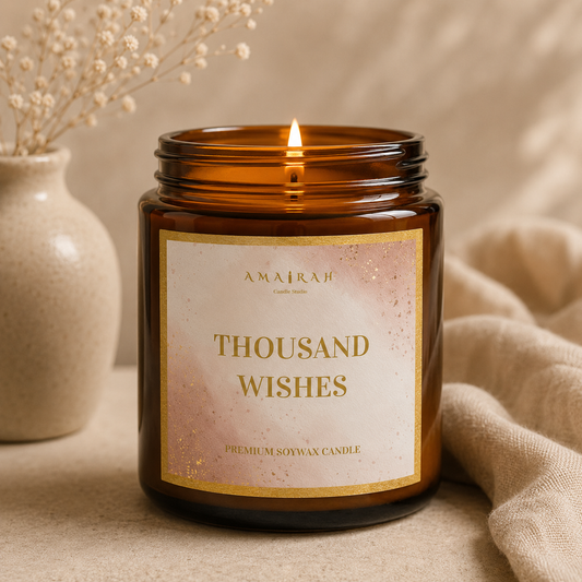 Amber jar candle
