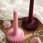 Ribbed Pillar candle
